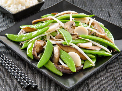 China - Snow Peas with Water Chestnuts